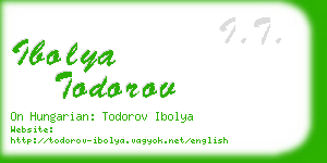 ibolya todorov business card